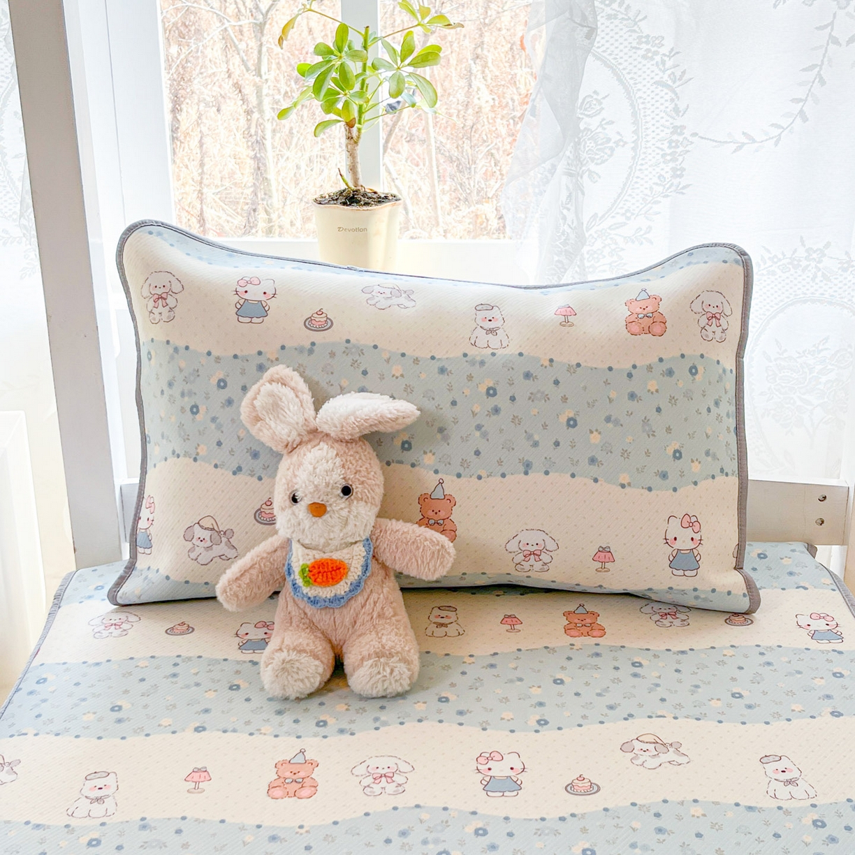 91家纺网 家纺一手货源 找家纺 川悦生活 2026新款凉感冰丝席小阪凉感冰丝数码印花席学生床 席花田乐园