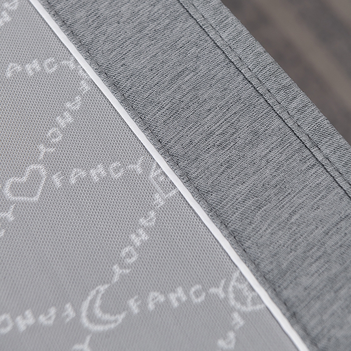 91家纺网 家纺一手货源 找家纺 小牛席业 2026新款轻奢风-月亮爱心PE凉感冰丝席系列（床笠款）凉席藤席冰藤席冰丝席竹席乳胶席凉感豆豆席 灰色