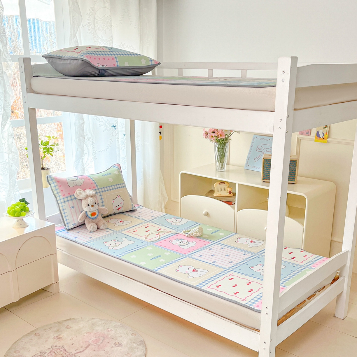 91家纺网 家纺一手货源 找家纺 川悦生活 2026新款凉感冰丝席小阪凉感冰丝数码印花席学生床 席画画西高地