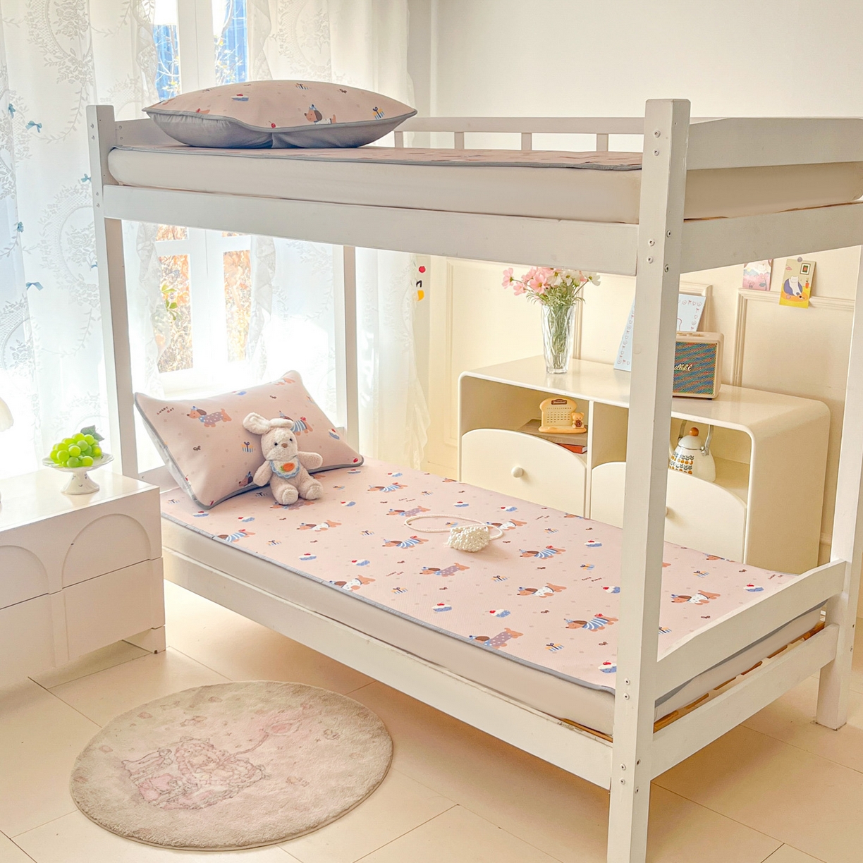 91家纺网 家纺一手货源 找家纺 川悦生活 2026新款凉感冰丝席小阪凉感冰丝数码印花席学生床 席可乐腊肠