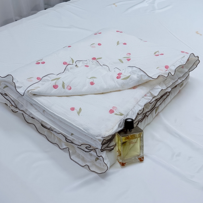 91家纺网 家纺一手货源 找家纺 （总）申龙家纺 2026新款皱皱纱荷叶边夏凉被