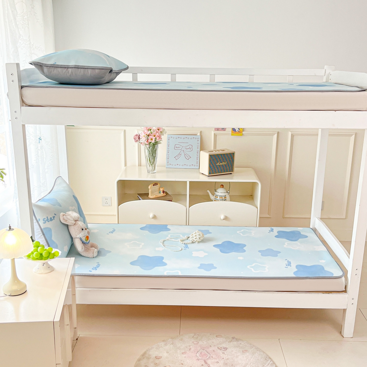 91家纺网 家纺一手货源 找家纺 川悦生活 2026新款凉感冰丝席小阪凉感冰丝数码印花席学生床 席快乐星晴