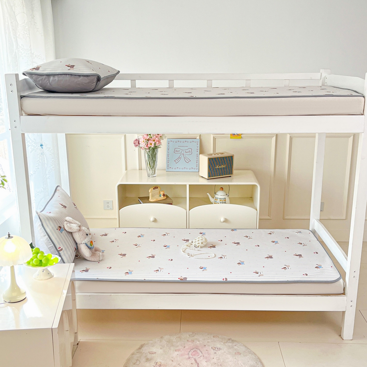 91家纺网 家纺一手货源 找家纺 川悦生活 2026新款凉感冰丝席小阪凉感冰丝数码印花席学生床 席腊肠甜心