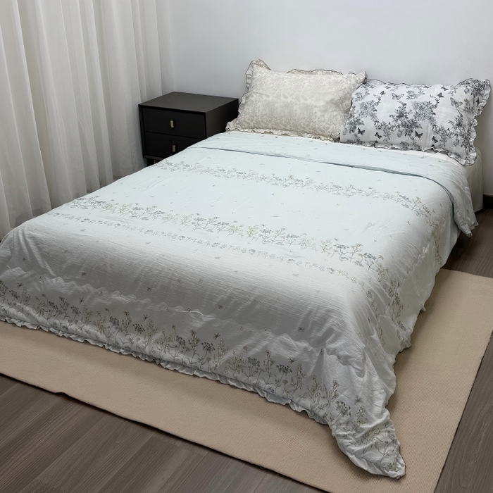 91家纺网 家纺一手货源 找家纺 （总）申龙家纺 2026新款皱皱纱荷叶边夏凉被