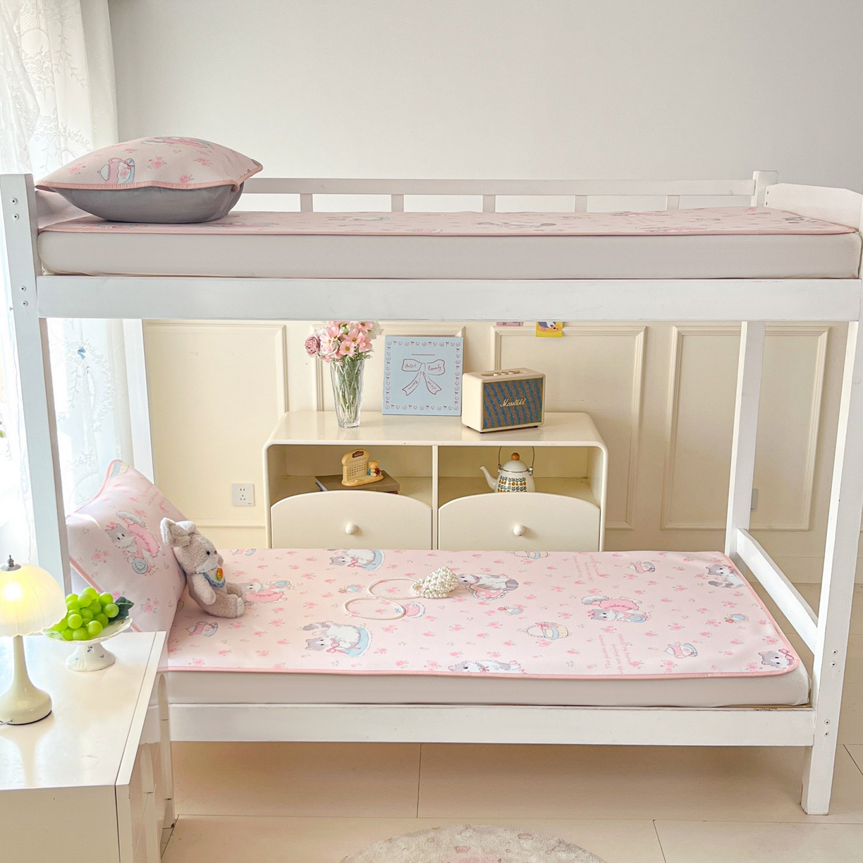 91家纺网 家纺一手货源 找家纺 川悦生活 2026新款凉感冰丝席小阪凉感冰丝数码印花席学生床 席喵萝花园