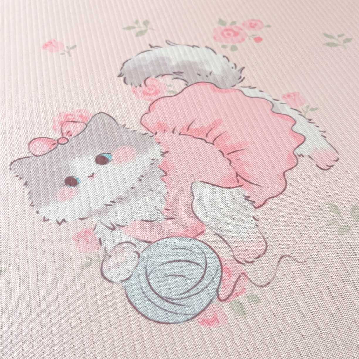 91家纺网 家纺一手货源 找家纺 川悦生活 2026新款凉感冰丝席小阪凉感冰丝数码印花席学生床 席喵萝花园