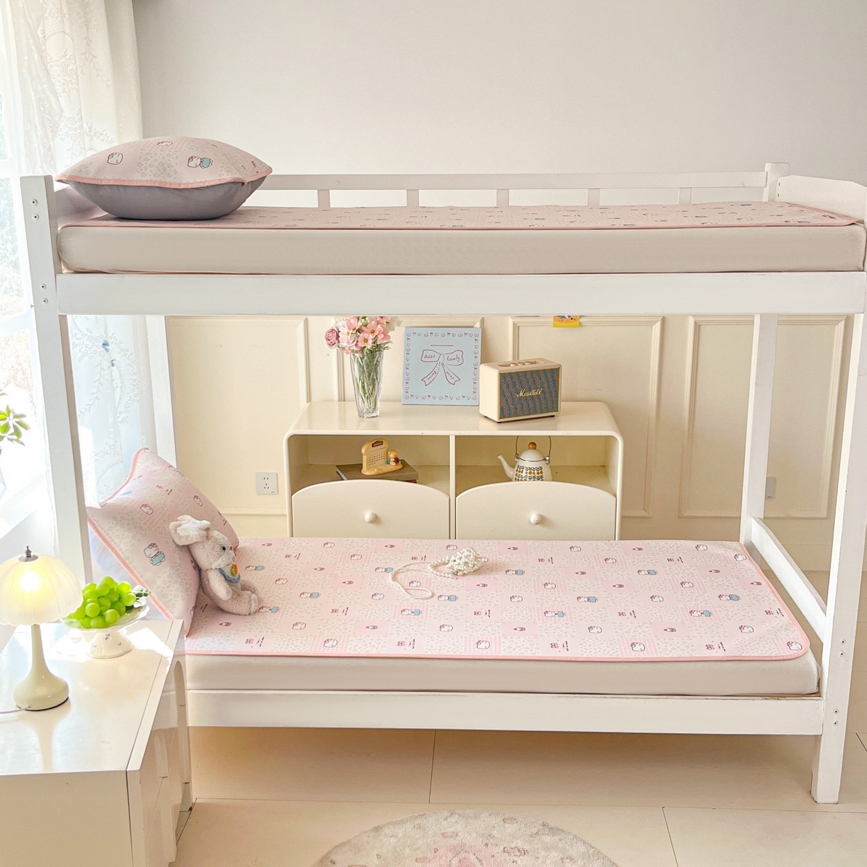 91家纺网 家纺一手货源 找家纺 川悦生活 2026新款凉感冰丝席小阪凉感冰丝数码印花席学生床 席奶油糕糕喵