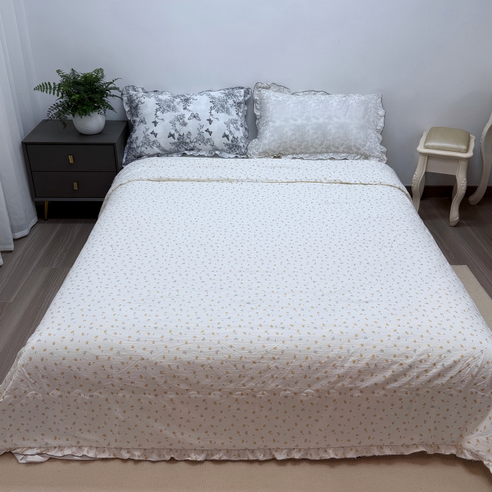 91家纺网 家纺一手货源 找家纺 （总）申龙家纺 2026新款皱皱纱荷叶边夏凉被