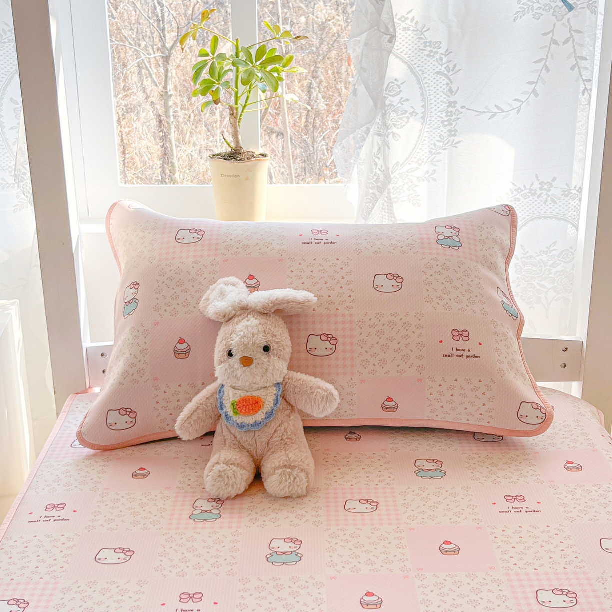 91家纺网 家纺一手货源 找家纺 川悦生活 2026新款凉感冰丝席小阪凉感冰丝数码印花席学生床 席奶油糕糕喵