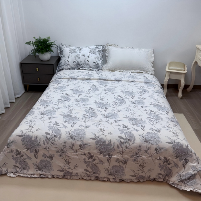 91家纺网 家纺一手货源 找家纺 （总）申龙家纺 2026新款皱皱纱荷叶边夏凉被