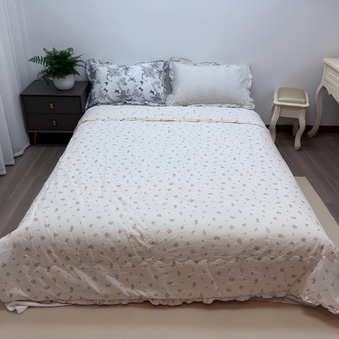 91家纺网 家纺一手货源 找家纺 （总）申龙家纺 2026新款皱皱纱荷叶边夏凉被