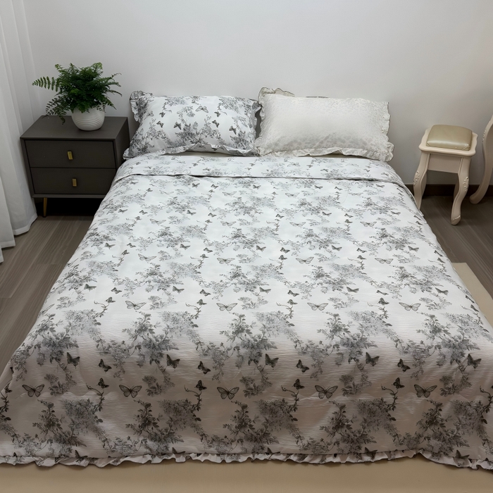 91家纺网 家纺一手货源 找家纺 （总）申龙家纺 2026新款皱皱纱荷叶边夏凉被