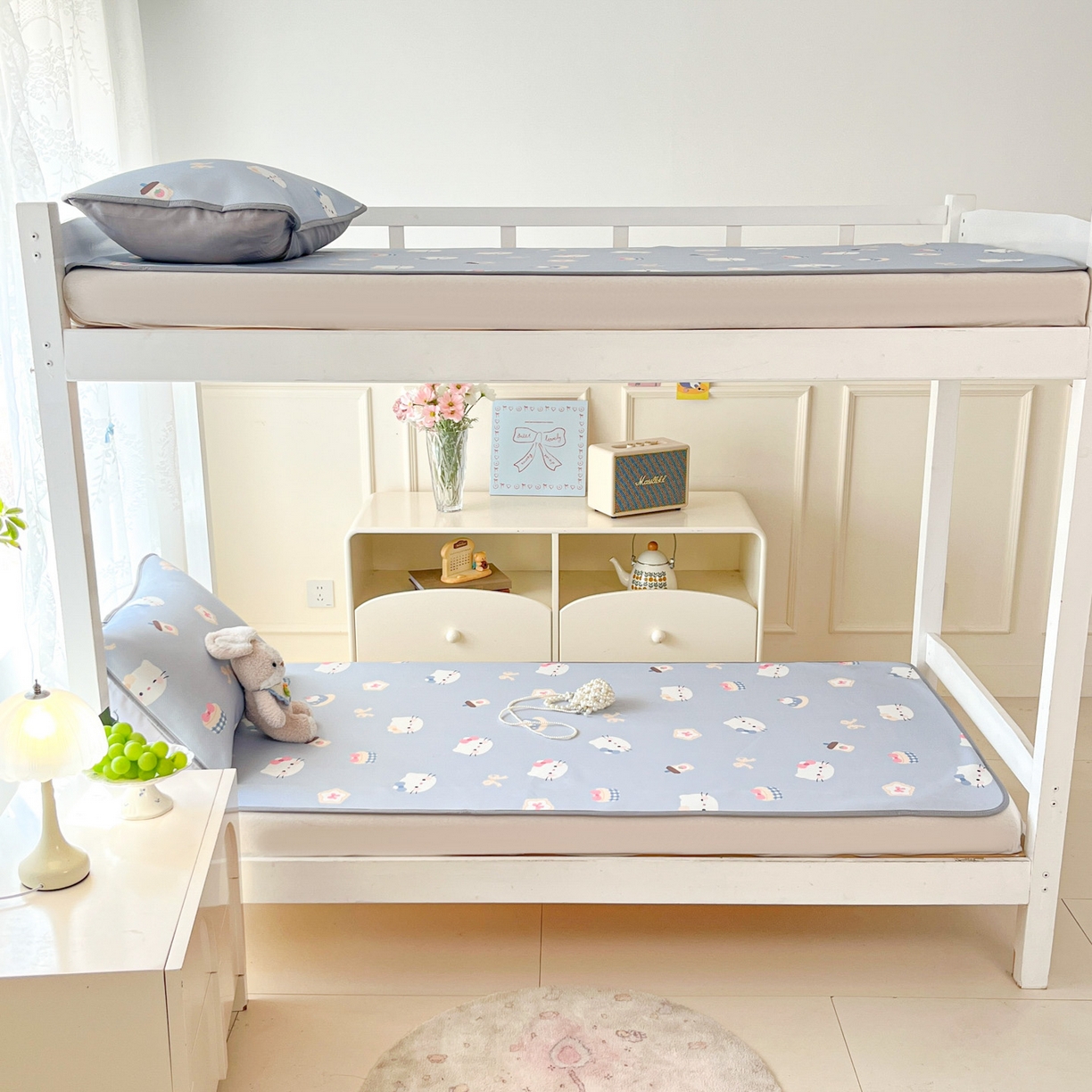 91家纺网 家纺一手货源 找家纺 川悦生活 2026新款凉感冰丝席小阪凉感冰丝数码印花席学生床 席汽水小咪