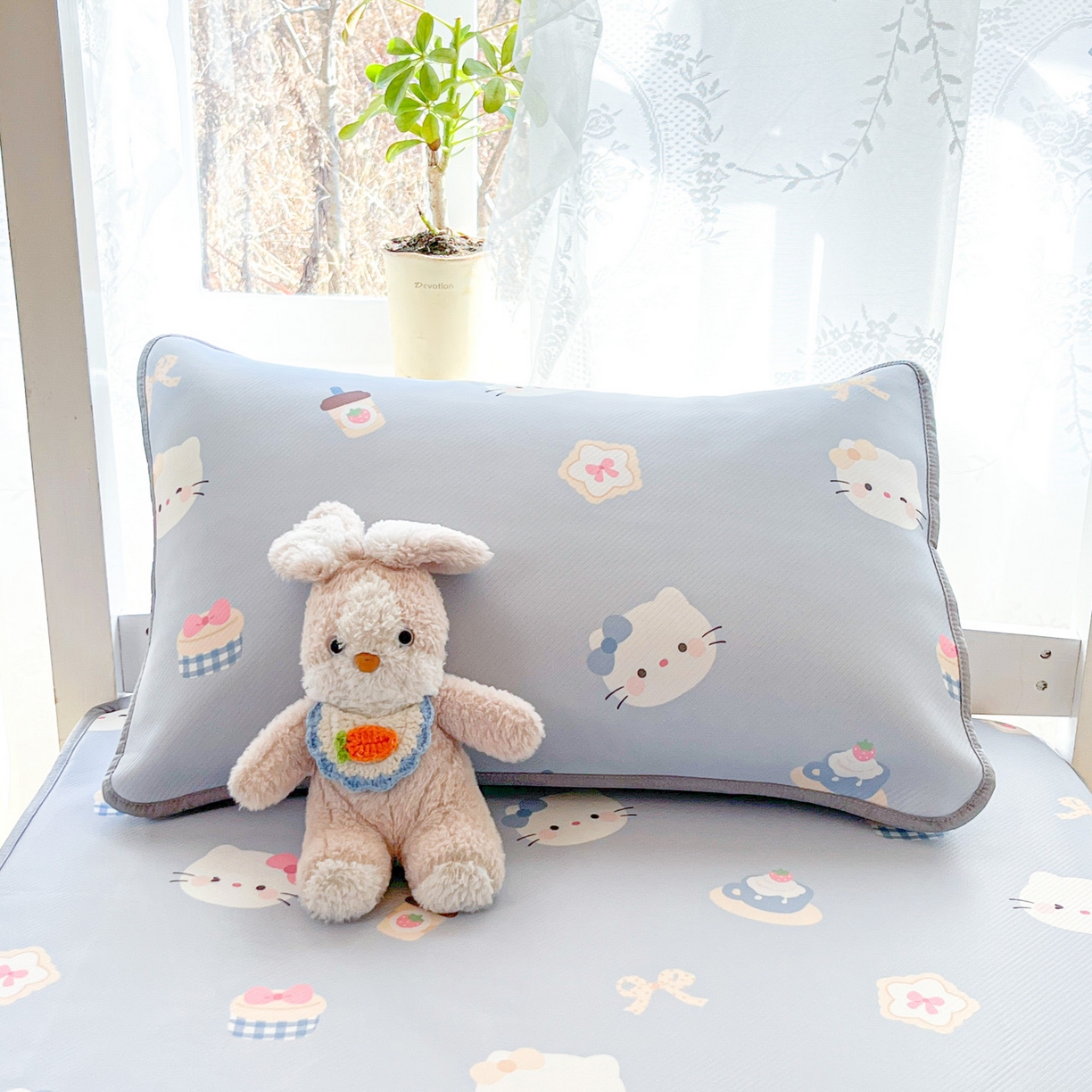 91家纺网 家纺一手货源 找家纺 川悦生活 2026新款凉感冰丝席小阪凉感冰丝数码印花席学生床 席汽水小咪