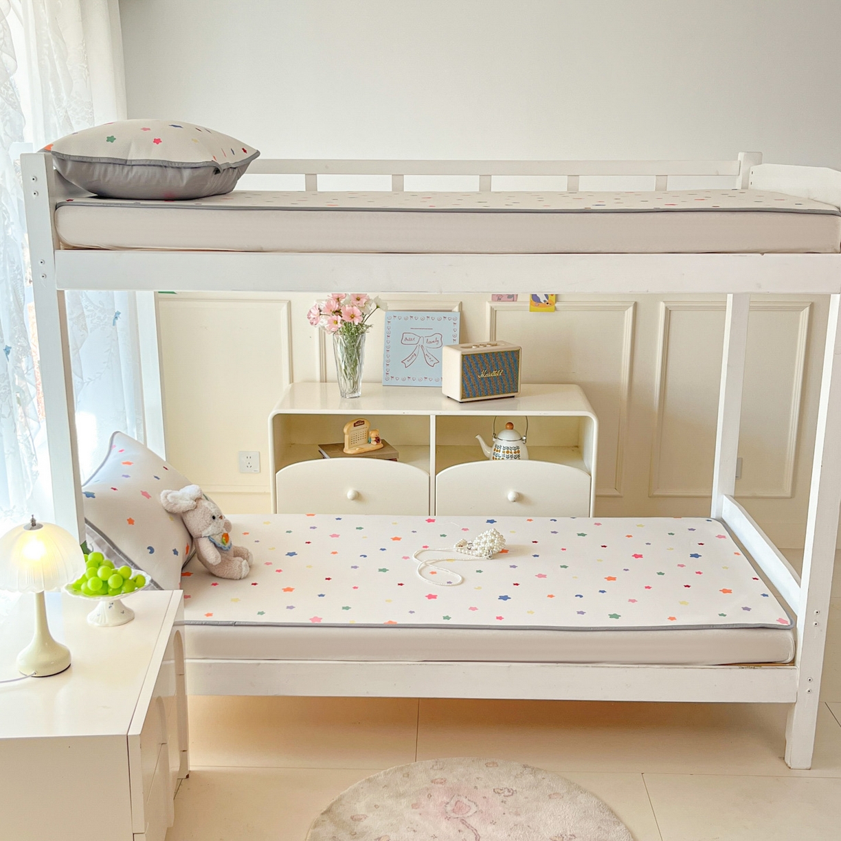 91家纺网 家纺一手货源 找家纺 川悦生活 2026新款凉感冰丝席小阪凉感冰丝数码印花席学生床 席晴天星星