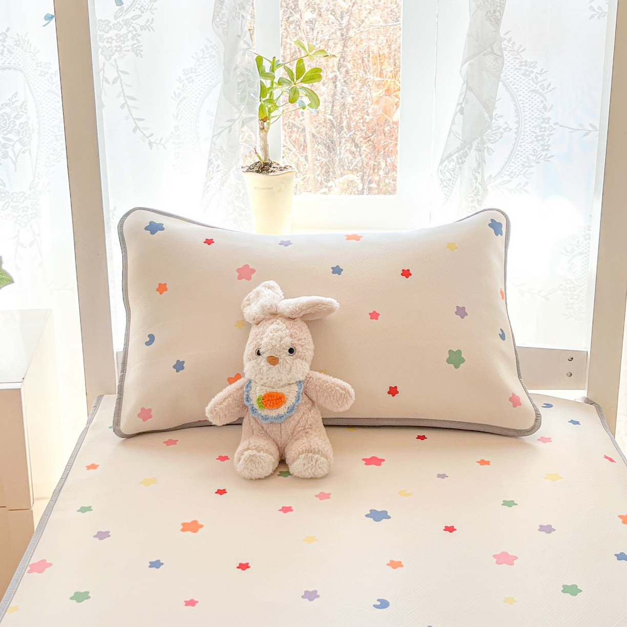 91家纺网 家纺一手货源 找家纺 川悦生活 2026新款凉感冰丝席小阪凉感冰丝数码印花席学生床 席晴天星星