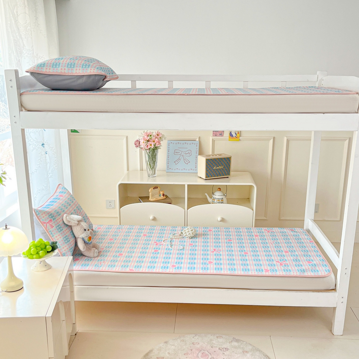 91家纺网 家纺一手货源 找家纺 川悦生活 2026新款凉感冰丝席小阪凉感冰丝数码印花席学生床 席甜梦心愿