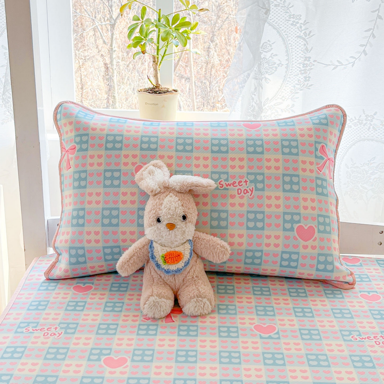 91家纺网 家纺一手货源 找家纺 川悦生活 2026新款凉感冰丝席小阪凉感冰丝数码印花席学生床 席甜梦心愿