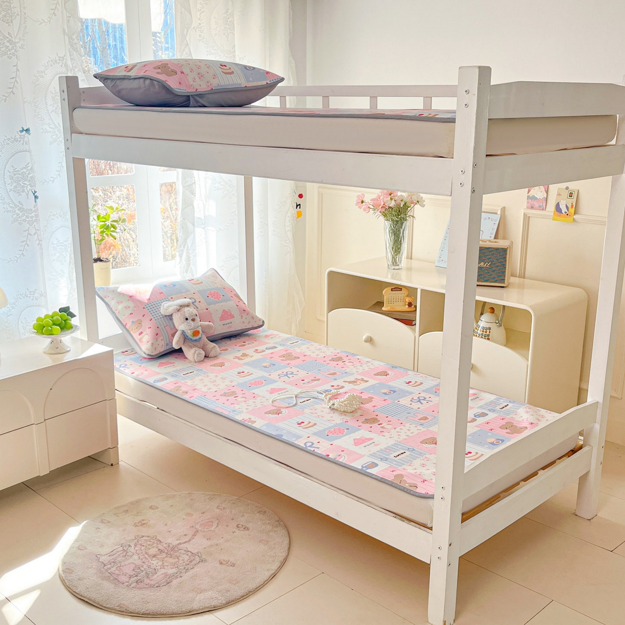 91家纺网 家纺一手货源 找家纺 川悦生活 2026新款凉感冰丝席小阪凉感冰丝数码印花席学生床 席甜蜜可乐