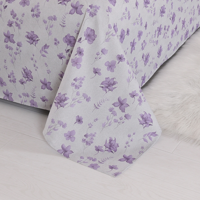 91家纺网 家纺一手货源 找家纺 2026新款细纱老粗布床单床笠凉席席子三件套 雅韵花香