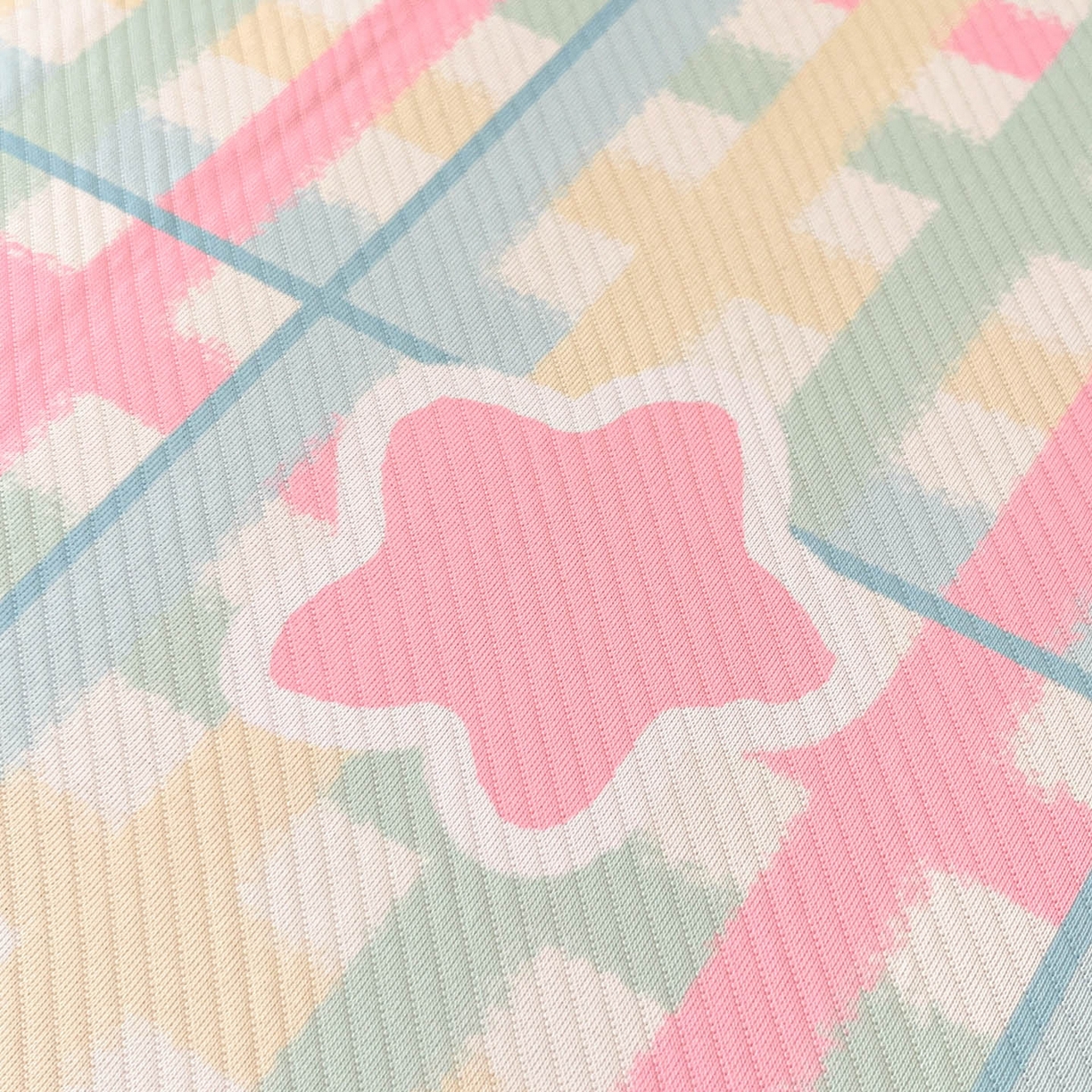 91家纺网 家纺一手货源 找家纺 川悦生活 2026新款凉感冰丝席小阪凉感冰丝数码印花席学生床 席杏仁小星星