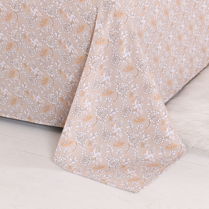 91家纺网 家纺一手货源 找家纺 2026新款细纱老粗布床单床笠凉席席子三件套 叶语