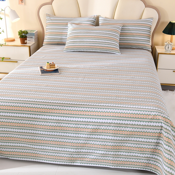 91家纺网 家纺一手货源 找家纺 2026新款细纱老粗布床单床笠凉席席子三件套 约定