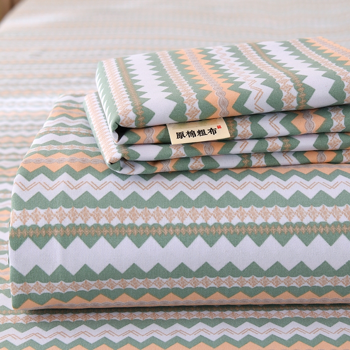 2026新款细纱老粗布床单床笠凉席席子三件套 约定