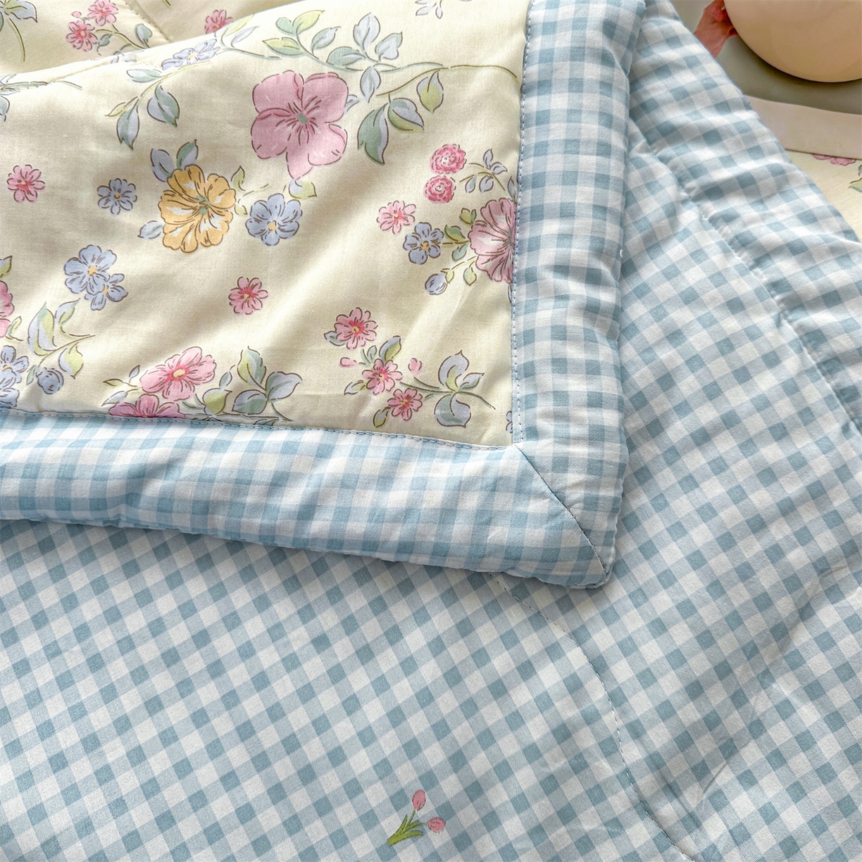 91家纺网 家纺一手货源 找家纺 （总）易博家纺 2026新款小清新款里外全棉纯棉夏被夏凉被空调被