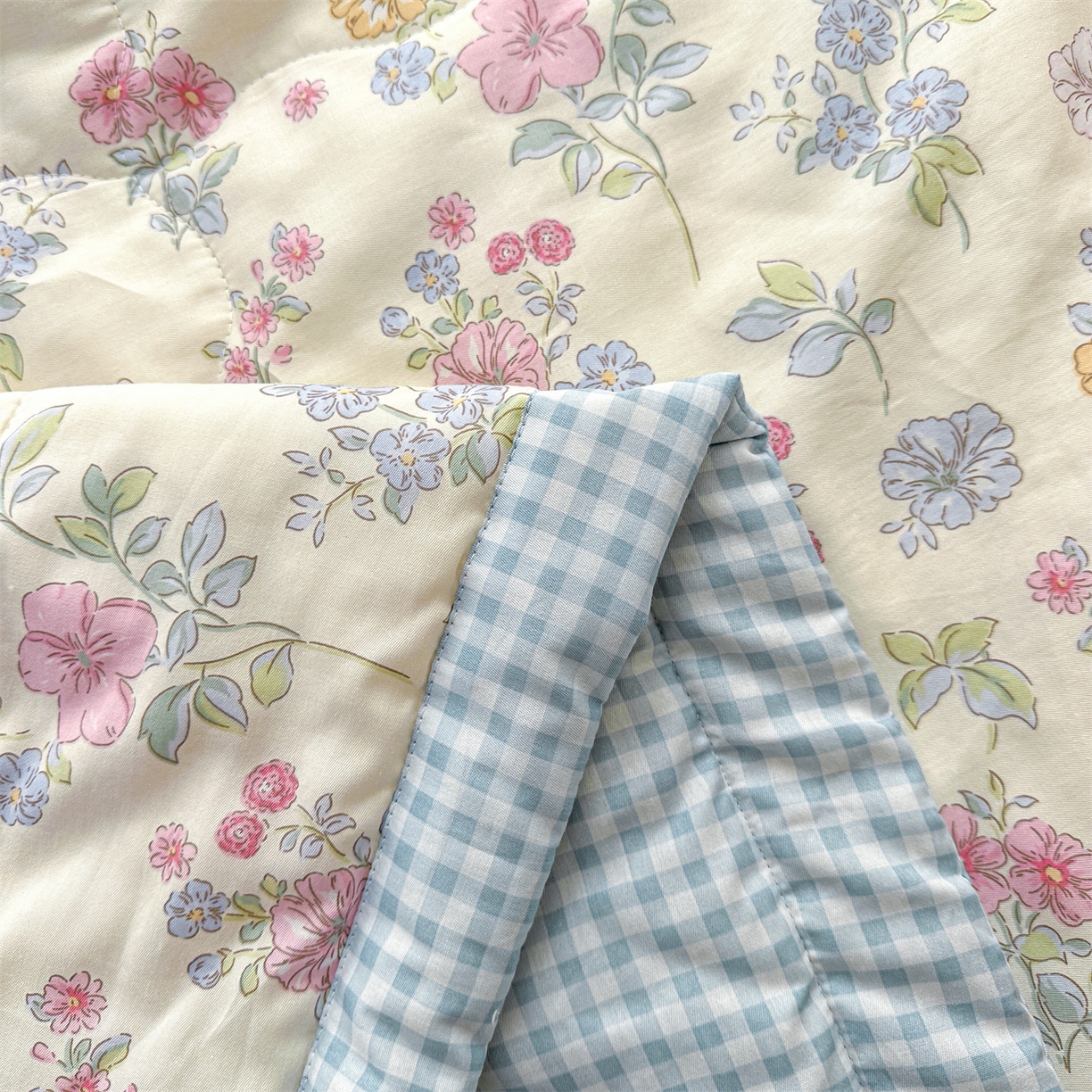 91家纺网 家纺一手货源 找家纺 （总）易博家纺 2026新款小清新款里外全棉纯棉夏被夏凉被空调被