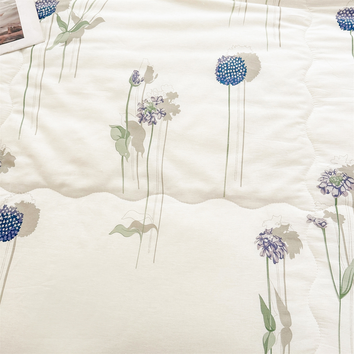 91家纺网 家纺一手货源 找家纺 易博家纺 2026新款小清新款里外全棉纯棉夏被夏凉被空调被 蒲公英