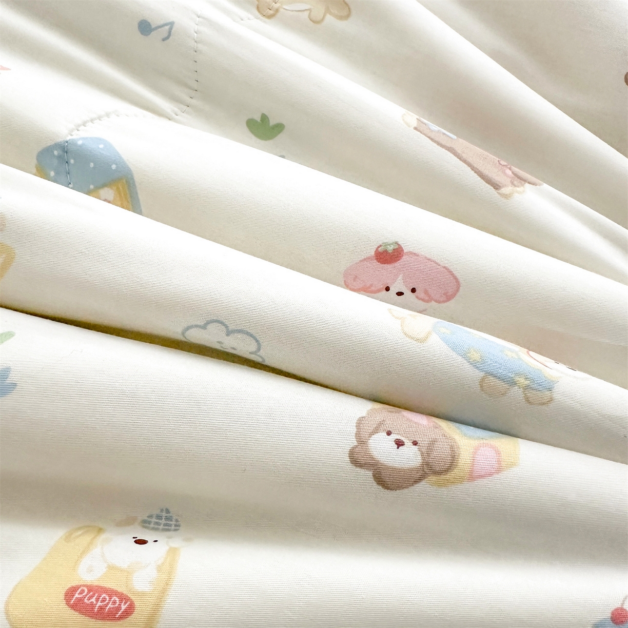 91家纺网 家纺一手货源 找家纺 易博家纺 2026新款小清新款里外全棉纯棉夏被夏凉被空调被 淘气狗