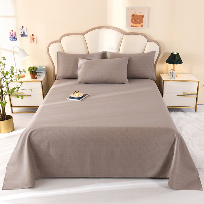 91家纺网 家纺一手货源 找家纺 2026新款细纱老粗布床单床笠凉席席子三件套 织田