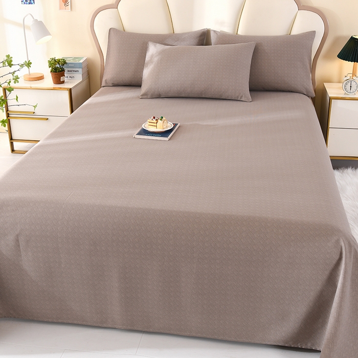 91家纺网 家纺一手货源 找家纺 2026新款细纱老粗布床单床笠凉席席子三件套 织田