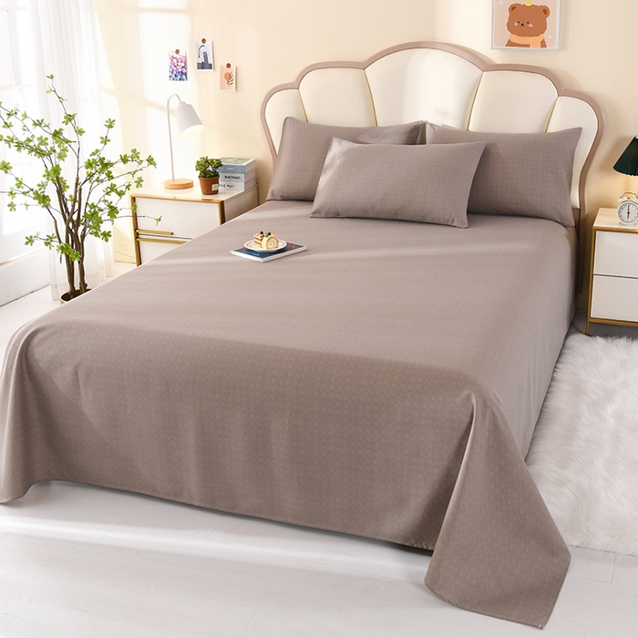 91家纺网 家纺一手货源 找家纺 2026新款细纱老粗布床单床笠凉席席子三件套 织田