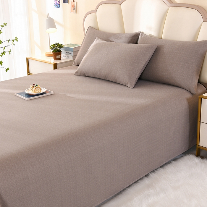 91家纺网 家纺一手货源 找家纺 2026新款细纱老粗布床单床笠凉席席子三件套 织田