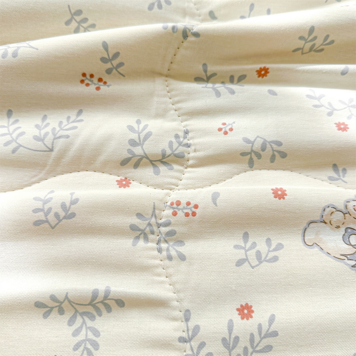 91家纺网 家纺一手货源 找家纺 易博家纺 2026新款小清新款里外全棉纯棉夏被夏凉被空调被 森语小兔