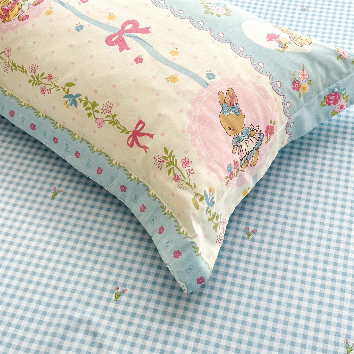 91家纺网 家纺一手货源 找家纺 易博家纺 2026新款小清新款里外全棉纯棉夏被夏凉被空调被 山野萌兔