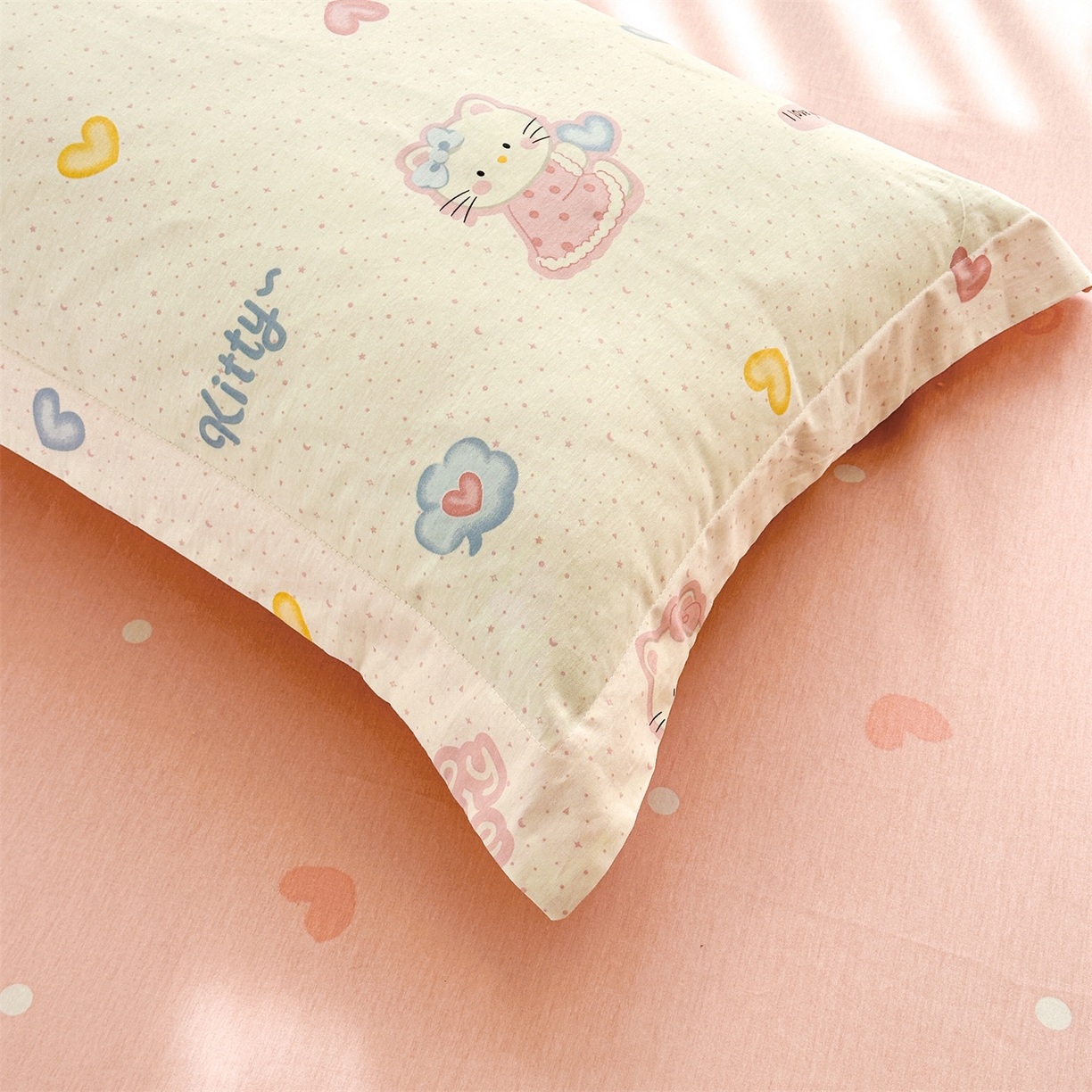 91家纺网 家纺一手货源 找家纺 易博家纺 2026新款小清新款里外全棉纯棉夏被夏凉被空调被 粉色小猫