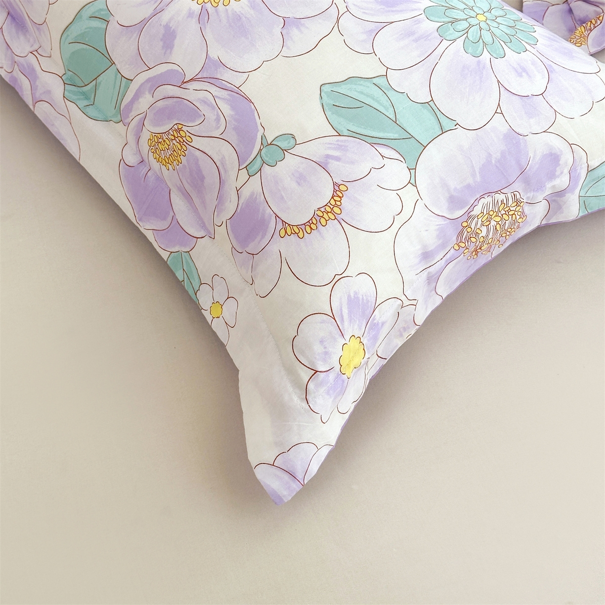 91家纺网 家纺一手货源 找家纺 易博家纺 2026新款小清新款里外全棉纯棉夏被夏凉被空调被 紫精灵