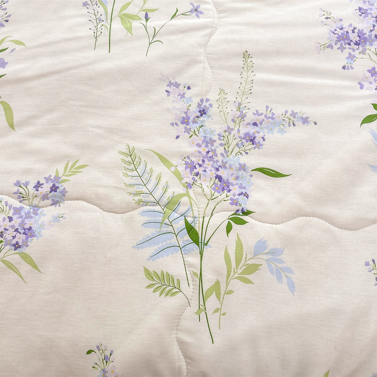 91家纺网 家纺一手货源 找家纺 易博家纺 2026新款小清新款里外全棉纯棉夏被夏凉被空调被 紫韵花