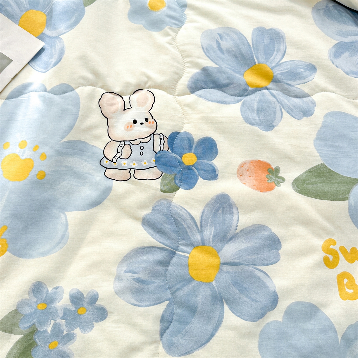 91家纺网 家纺一手货源 找家纺 易博家纺 2026新款小清新款里外全棉纯棉夏被夏凉被空调被 太阳花