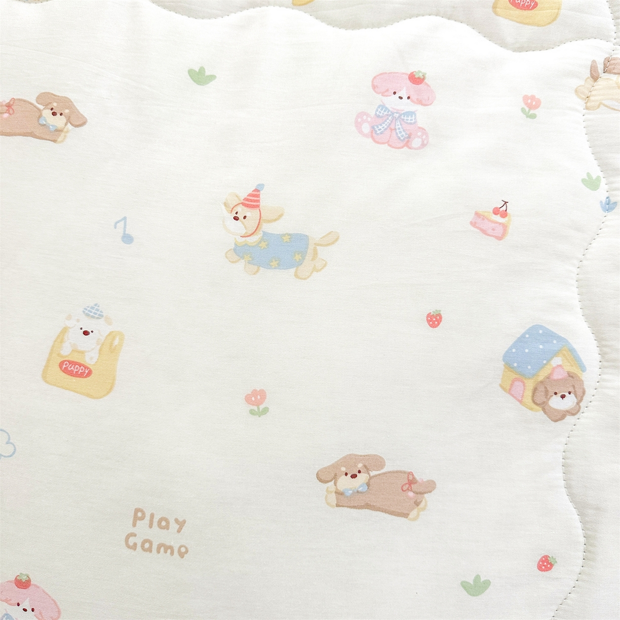 91家纺网 家纺一手货源 找家纺 易博家纺 2026新款小清新款里外全棉纯棉夏被夏凉被空调被 淘气狗