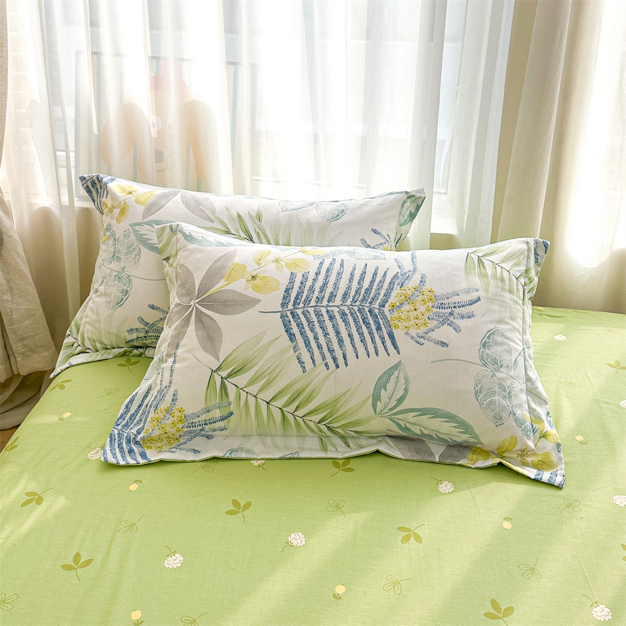 91家纺网 家纺一手货源 找家纺 易博家纺 2026新款小清新款里外全棉纯棉夏被夏凉被空调被 夏日风情