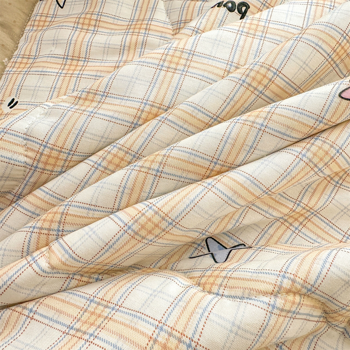 91家纺网 家纺一手货源 找家纺 易博家纺 2026新款小清新款里外全棉纯棉夏被夏凉被空调被 熊猫宝贝