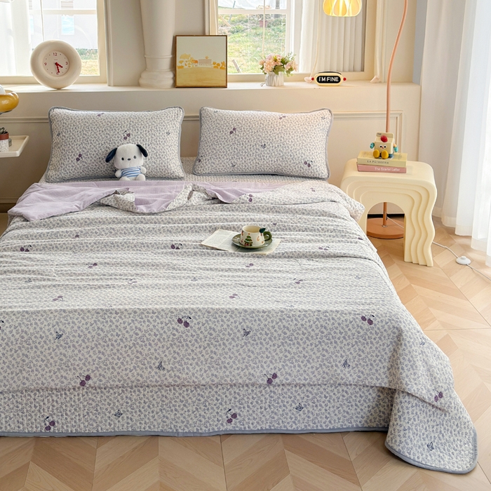 91家纺网 家纺一手货源 找家纺 （总）云玲时尚 2026新款古法水洗棉夏被床盖四件套