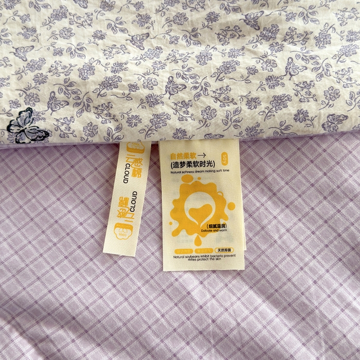 91家纺网 家纺一手货源 找家纺 云玲时尚 2026新款古法水洗棉夏被床盖四件套 半亩花棠