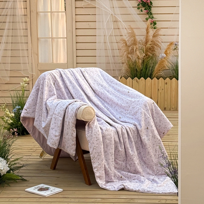 91家纺网 家纺一手货源 找家纺 云玲时尚 2026新款古法水洗棉夏被床盖四件套 初禾