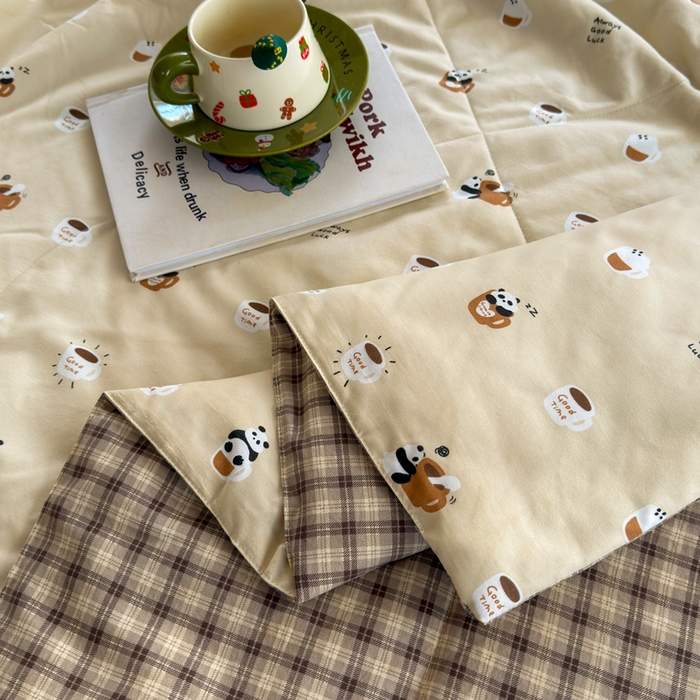 91家纺网 家纺一手货源 找家纺 云玲时尚 2026新款古法水洗棉夏被床盖四件套 童话镇