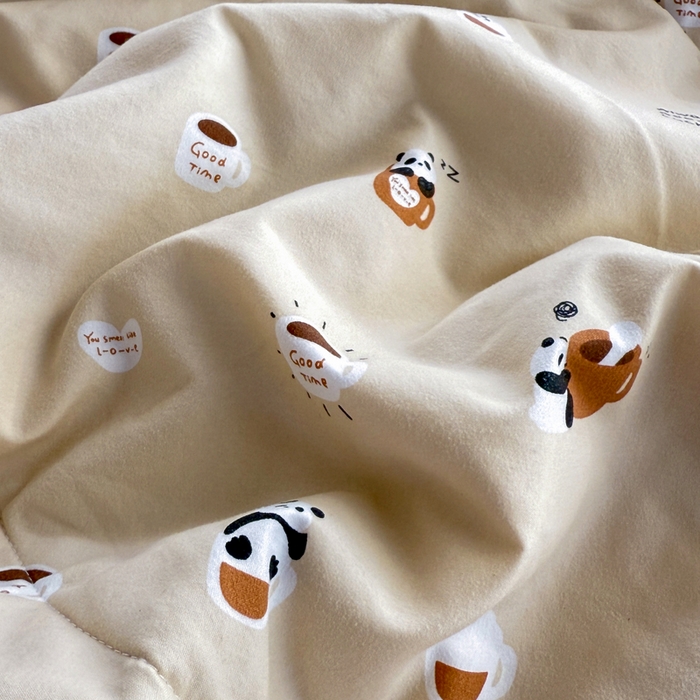 91家纺网 家纺一手货源 找家纺 云玲时尚 2026新款古法水洗棉夏被床盖四件套 童话镇